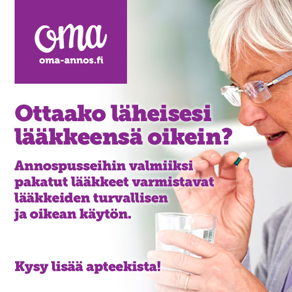 Oma-annos annosjakelupalvelun mainos